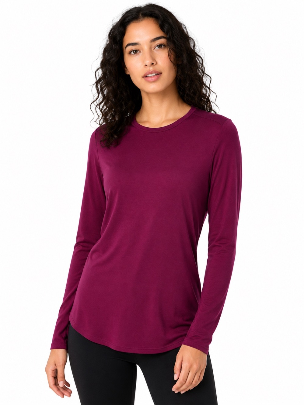 Segments 100% Merino Wool Long Sleeve Base Layer Tee Berry XL